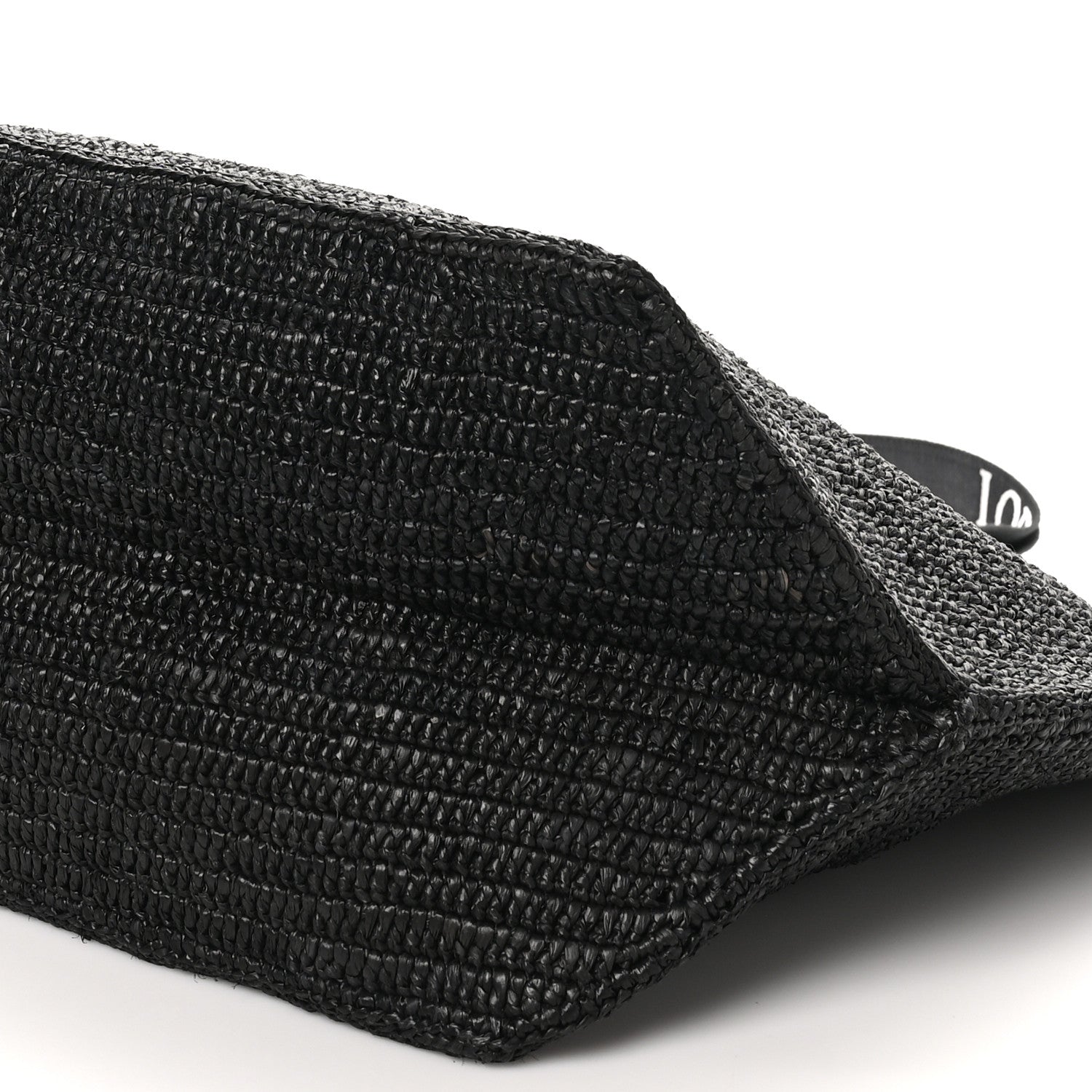 Loewe Raffia Paulas Ibiza Fold Shopper Tote Black 10 of 10