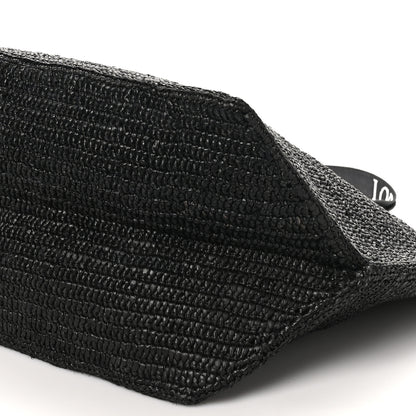 Loewe Raffia Paulas Ibiza Fold Shopper Tote Black 10 of 10