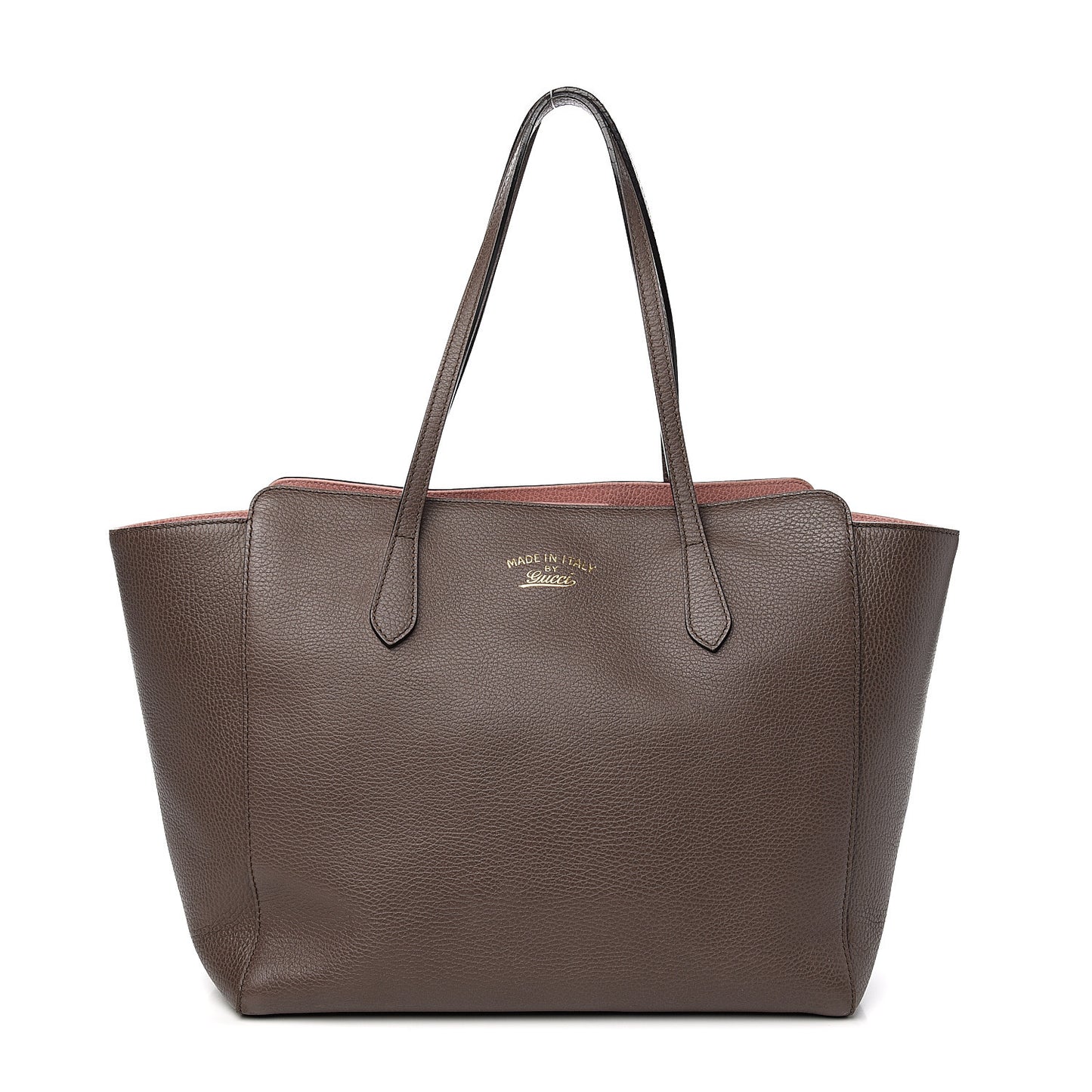 Dollar Calfskin Medium Swing Tote Grey Field Soft Pink
