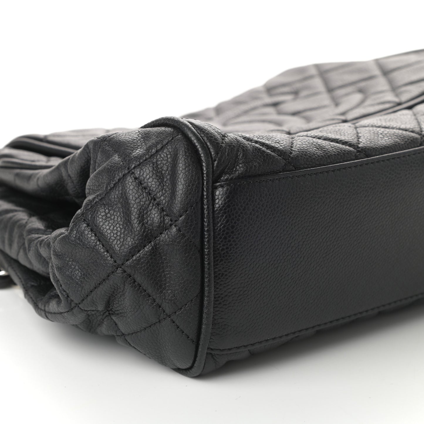 Caviar Quilted Timeless Accordion Flap Black