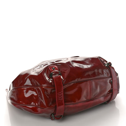 Salvatore Ferragamo Patent Celtico Hobo Red 4 of 11