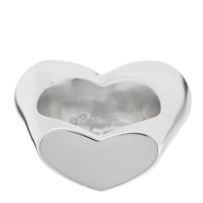 Tiffany Sterling Silver Paloma Picasso Heart Signet Ring 57 8 3 of 4