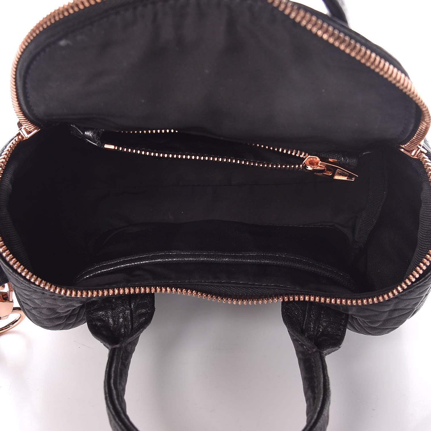 Alexander Wang Pebbled Lambskin Mini Rockie Black Rose Gold Hardware 7 of 11
