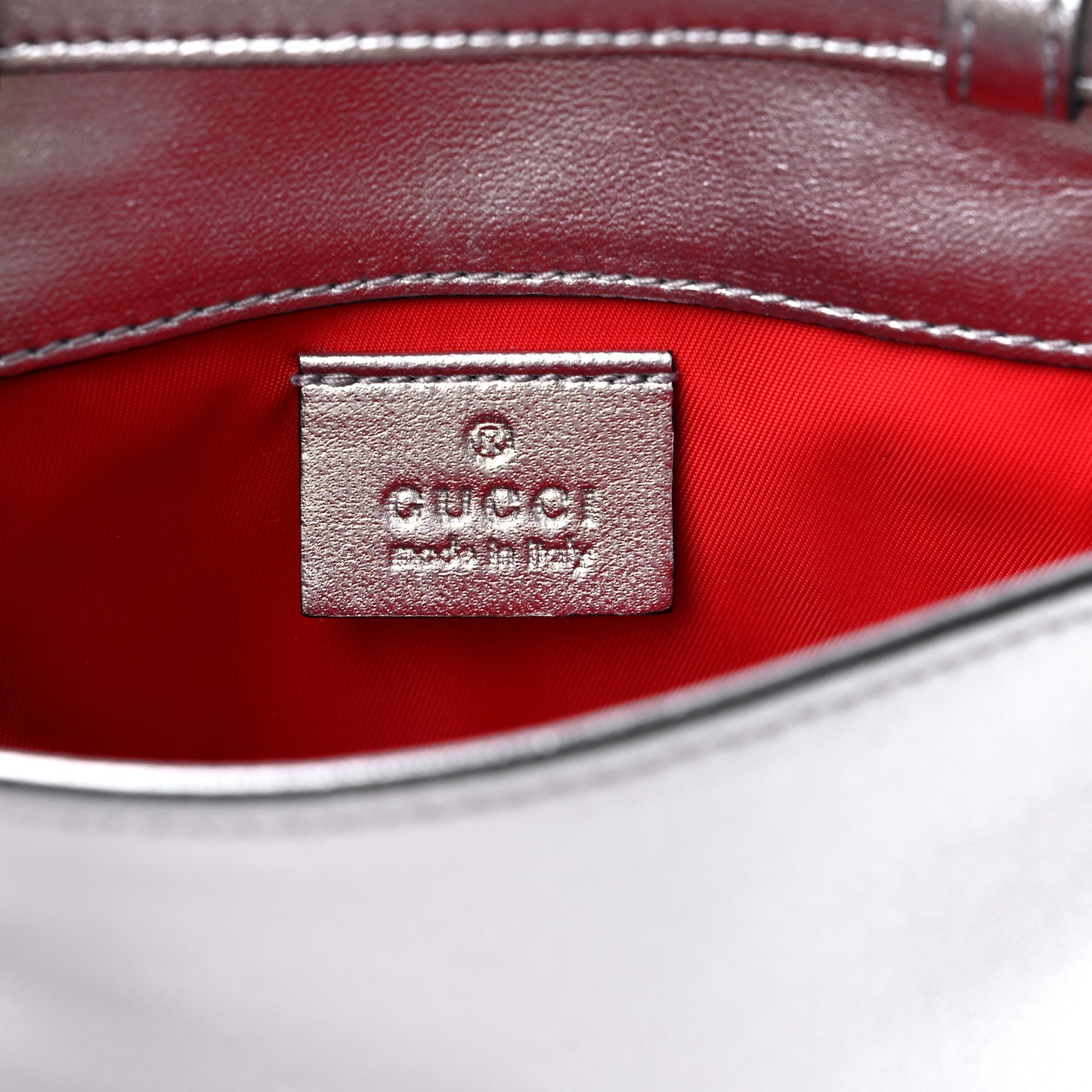 Metallic Calfskin Childrens Rabbit Bag Silver