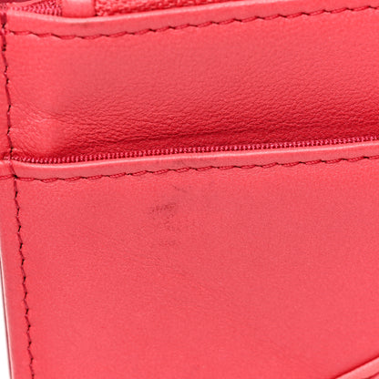 Chanel Lambskin Chevron Wallet On Chain WOC Dark Pink Multicolor 13 of 15