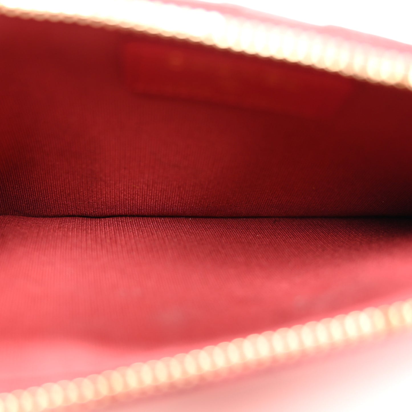 Caviar Camellia Embossed Classic Flat Wallet Pouch Red