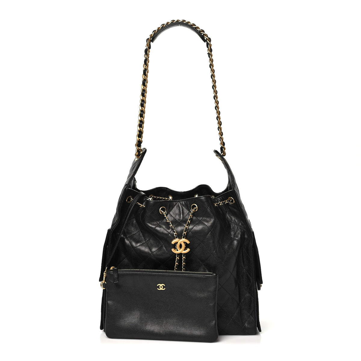 Chanel Caviar Quilted Medium Chanel 25 Handbag Black 3 of 12