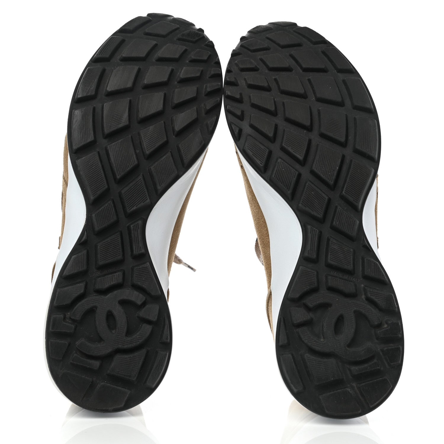 Chanel Suede Goatskin CC Sneakers 41 Dark Beige 5 of 8