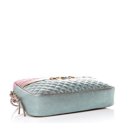 Gucci Laminated Nappa Trapuntata Small Zumi Shoulder Bag Rosa Lago Rame 4 of 10