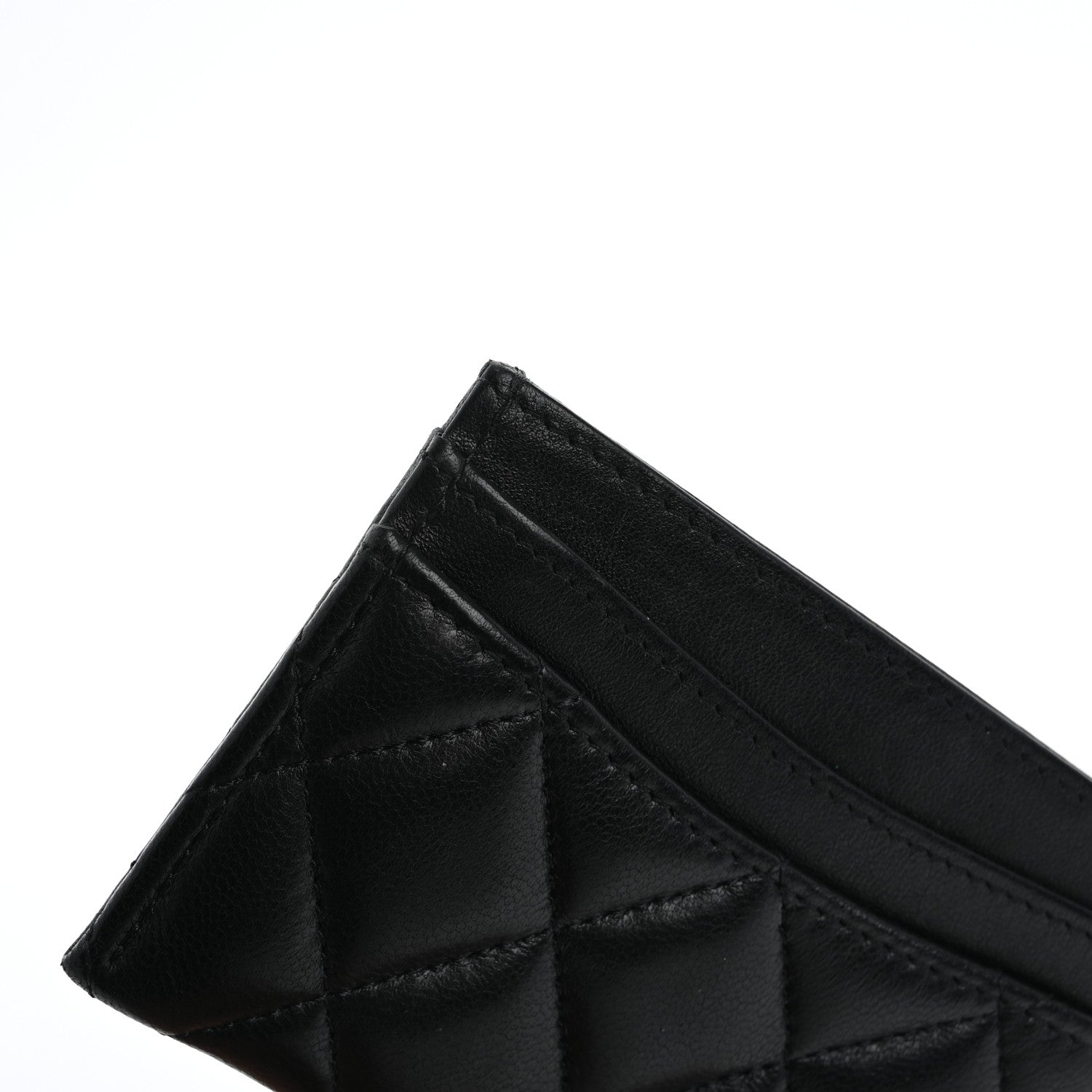 Chanel Lambskin Quilted Card Holder Black 12 of 14