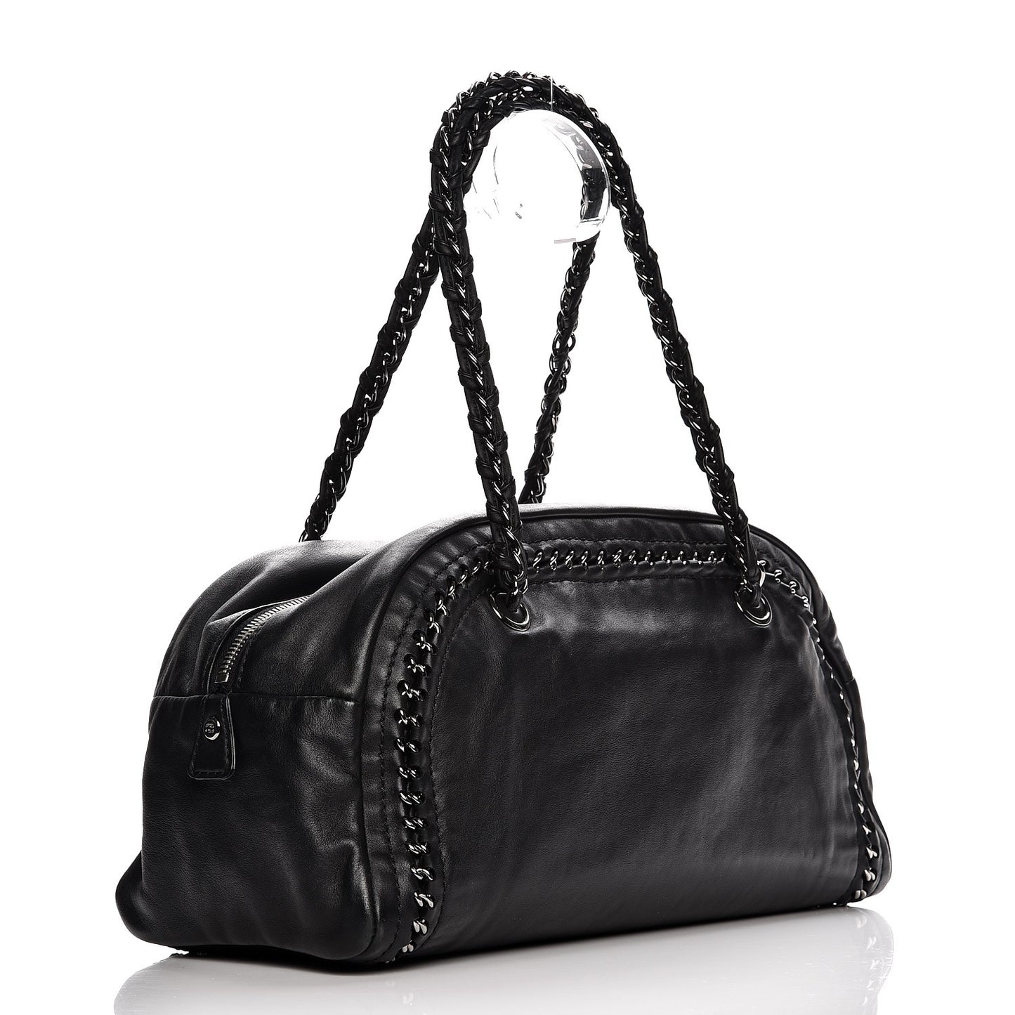 Smooth Calfskin Medium Luxe Ligne Bowler Black