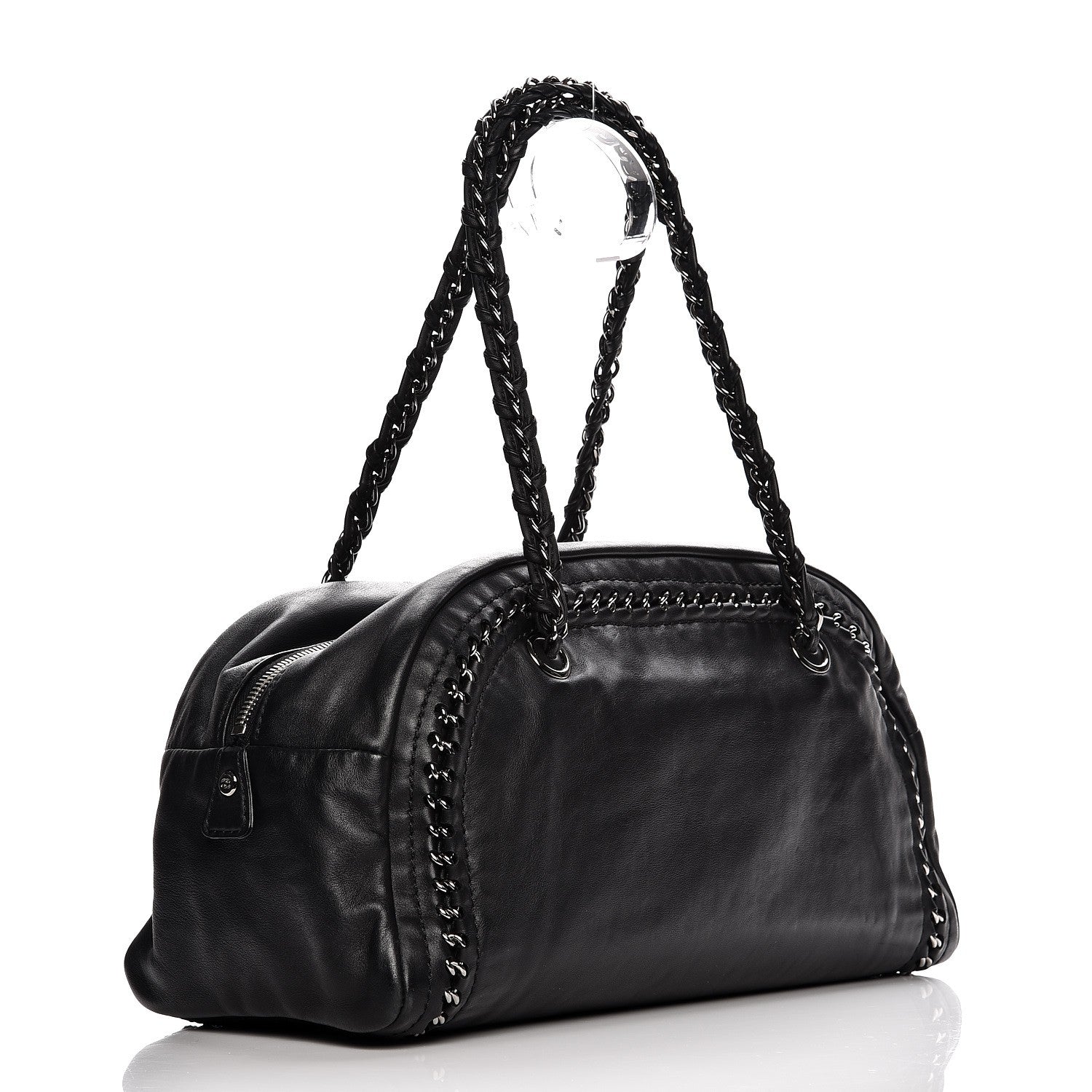 Chanel Smooth Calfskin Medium Luxe Ligne Bowler Black 3 of 13