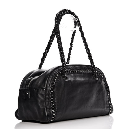 Chanel Smooth Calfskin Medium Luxe Ligne Bowler Black 3 of 13