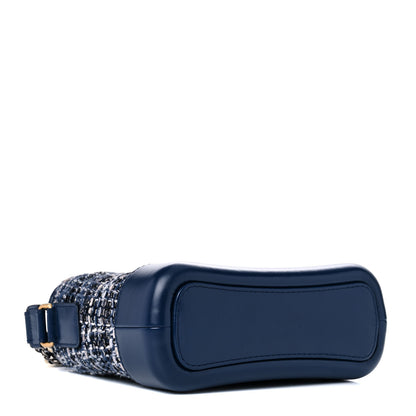 Chanel Tweed Calfskin Small Gabrielle Hobo Blue 4 of 10