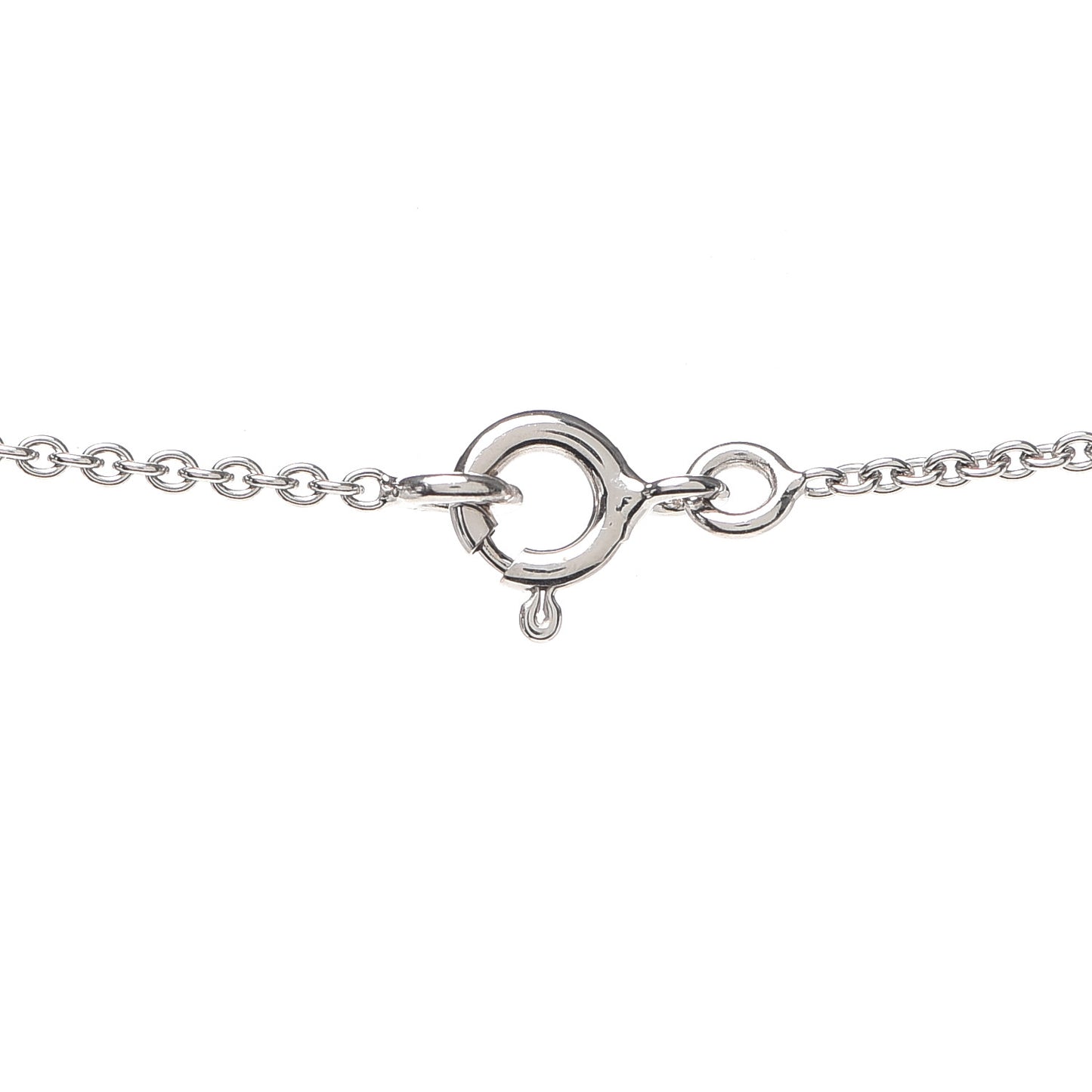 18K White Gold Diamond PM Chaine d'Ancre Enchainee Necklace