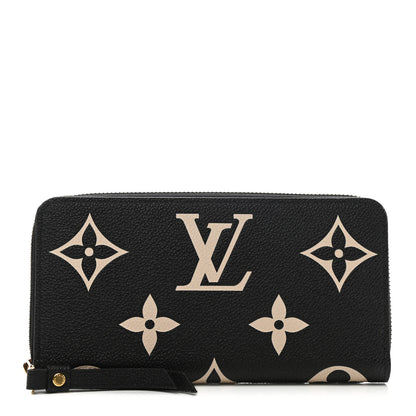Louis Vuitton Empreinte Monogram Giant Zippy Wallet Black Beige 1 of 7