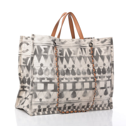 Chanel Canvas Large Iliad Shopping Tote Beige 3 of 11