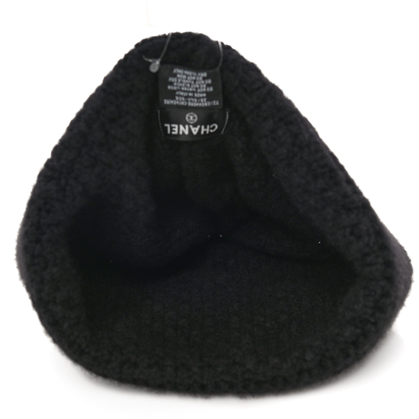 Cashmere Silk CC Beanie Hat Black