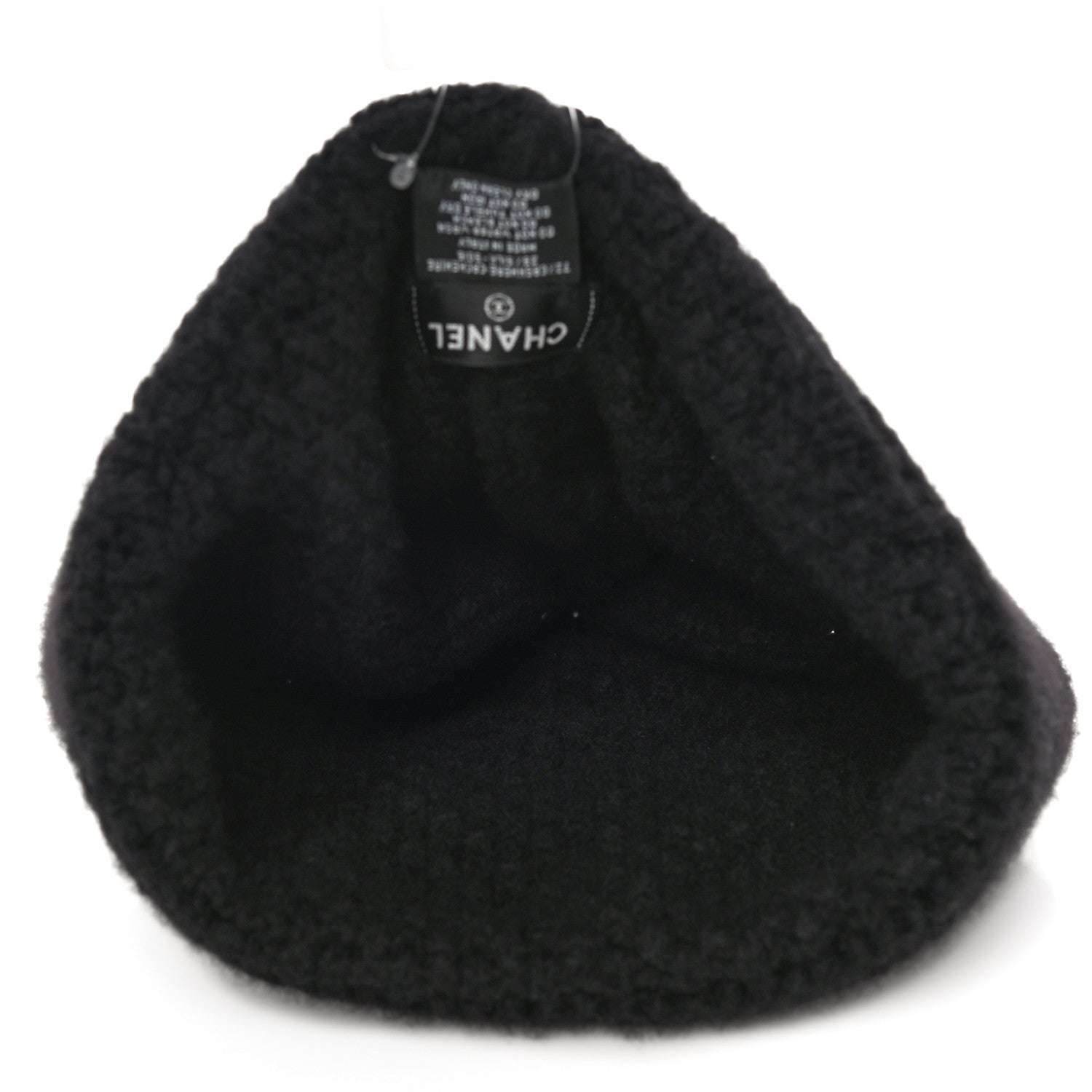 Chanel Cashmere Silk CC Beanie Hat Black 3 of 5
