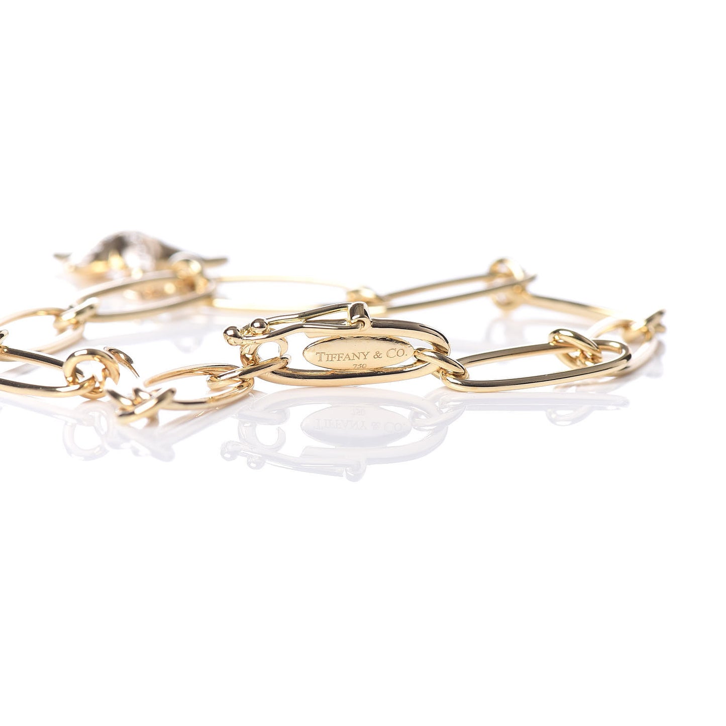 18K Yellow Gold Diamond Elsa Peretti Starfish Charm Bracelet