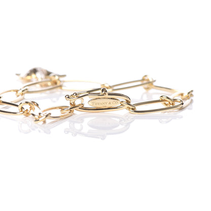 Tiffany 18K Yellow Gold Diamond Elsa Peretti Starfish Charm Bracelet 4 of 7