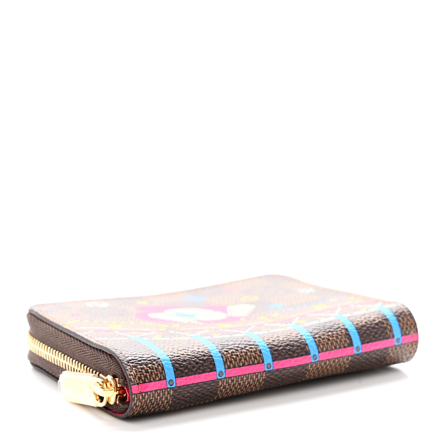 Louis Vuitton Damier Ebene 2020 Christmas Animation Roller Coaster Zippy Coin Purse Pivoine 4 of 11