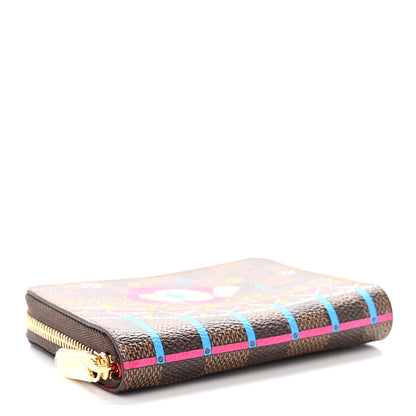 Louis Vuitton Damier Ebene 2020 Christmas Animation Roller Coaster Zippy Coin Purse Pivoine 4 of 11