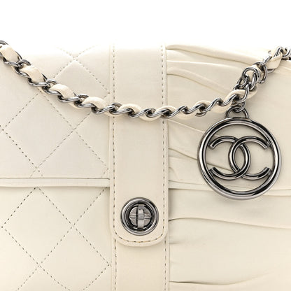 Chanel Lambskin Quilted Pile Ou Face Flap White 8 of 10
