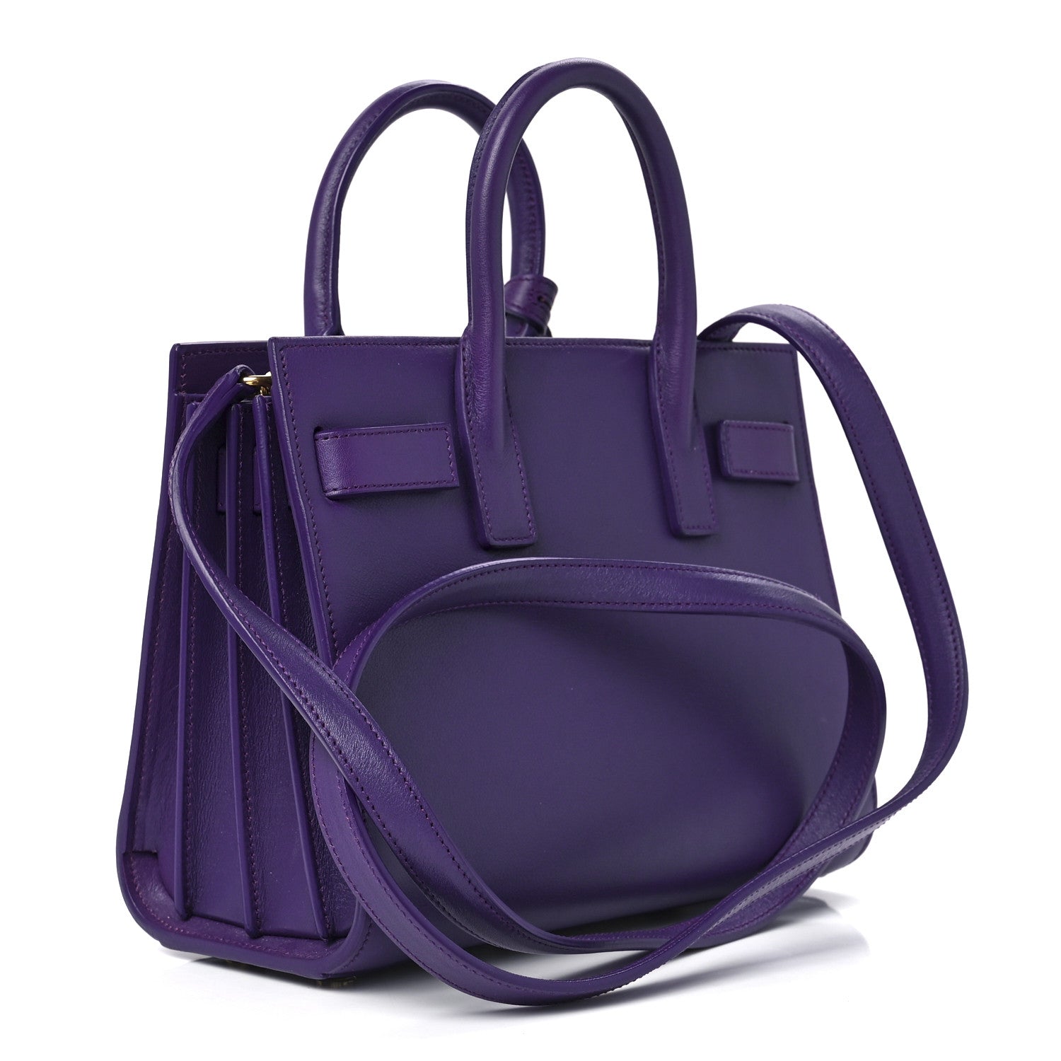 Saint Laurent Calfskin Nano Sac De Jour Purple 3 of 12