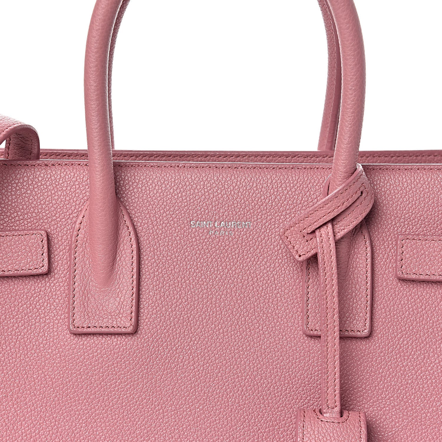 Saint Laurent Grained Calfskin Baby Sac De Jour Dark Rose 12 of 12