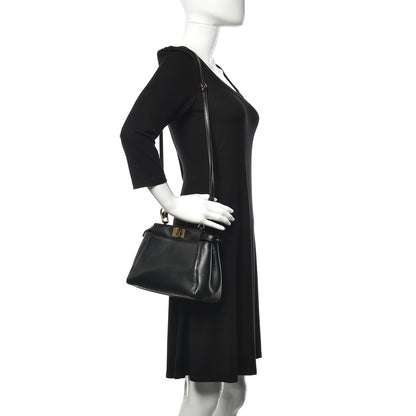 Fendi Nappa Mini Peekaboo Iconic Satchel Black 2 of 10