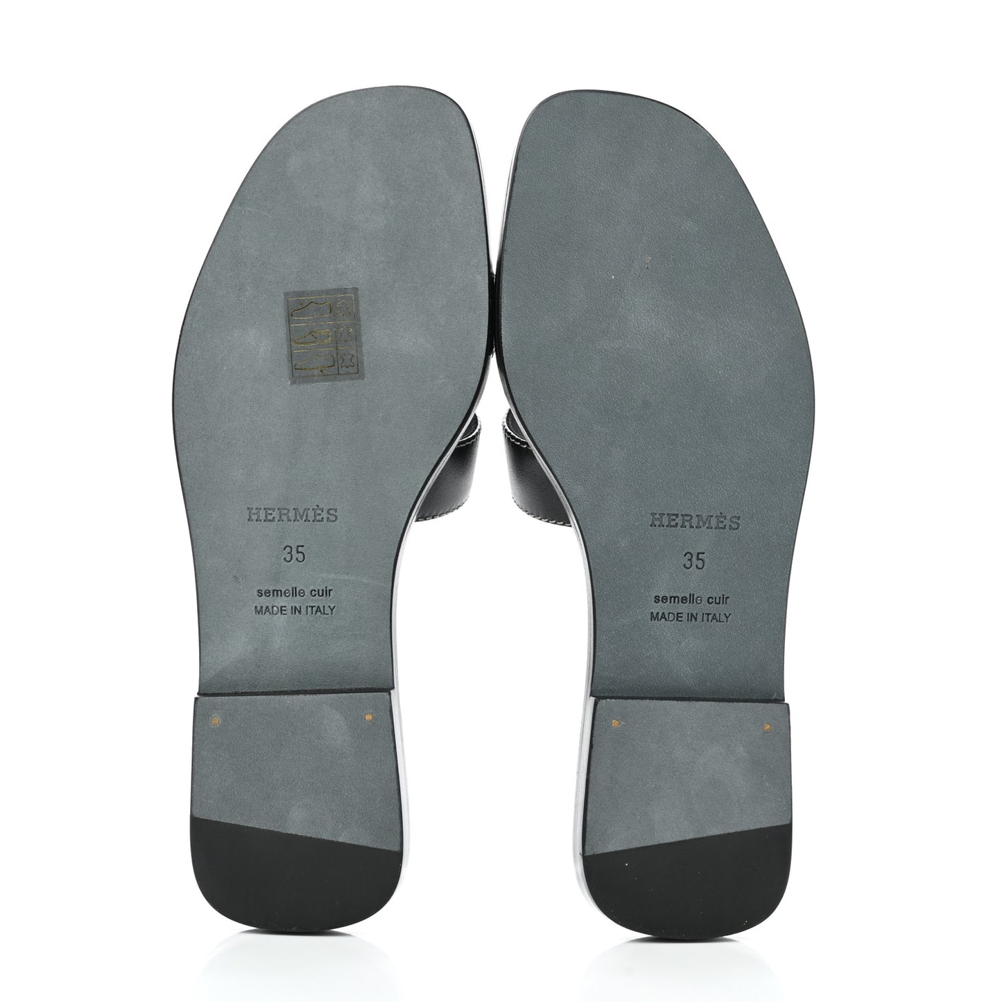 Box Calfskin Oran Sandals 35 Black
