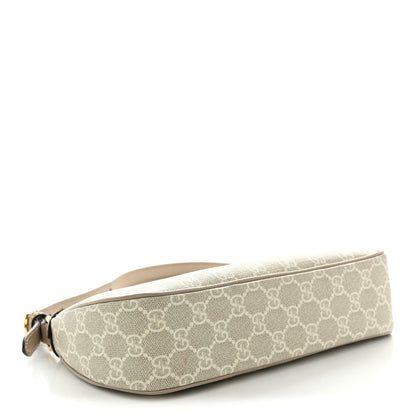 Gucci GG Supreme Monogram Textured Dollar Calfskin Small Ophidia Hobo Beige Mystic White Oatmeal 7 of 21