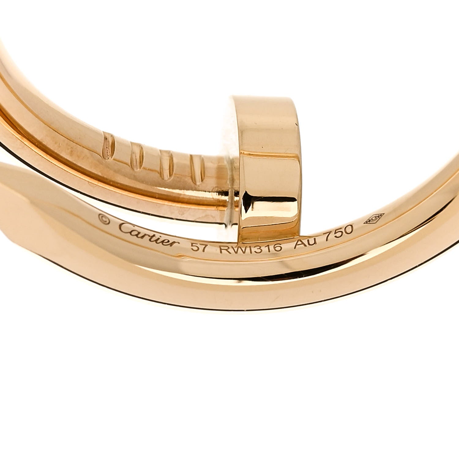 Cartier 18K Yellow Gold Juste Un Clou Ring 57 8 4 of 5