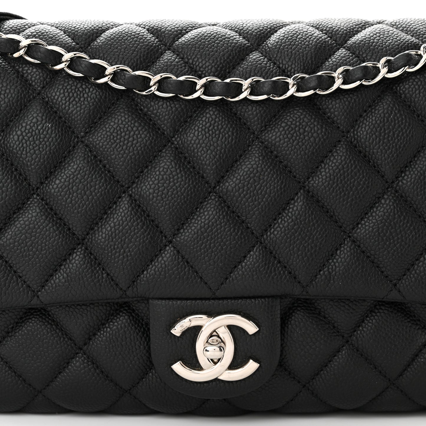 Caviar Quilted Jumbo Easy Flap Black