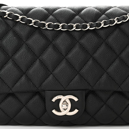 Chanel Caviar Quilted Jumbo Easy Flap Black 8 of 10