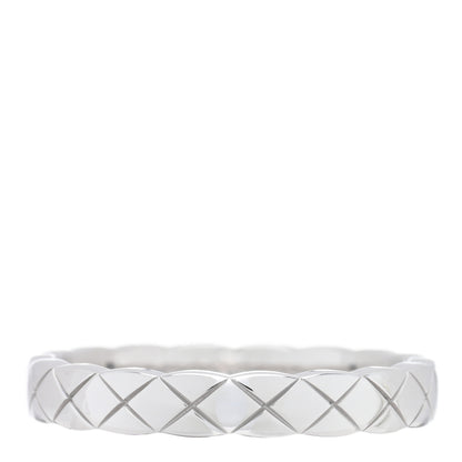 Chanel 18K White Gold Mini Coco Crush Ring 53 6.5 1 of 4