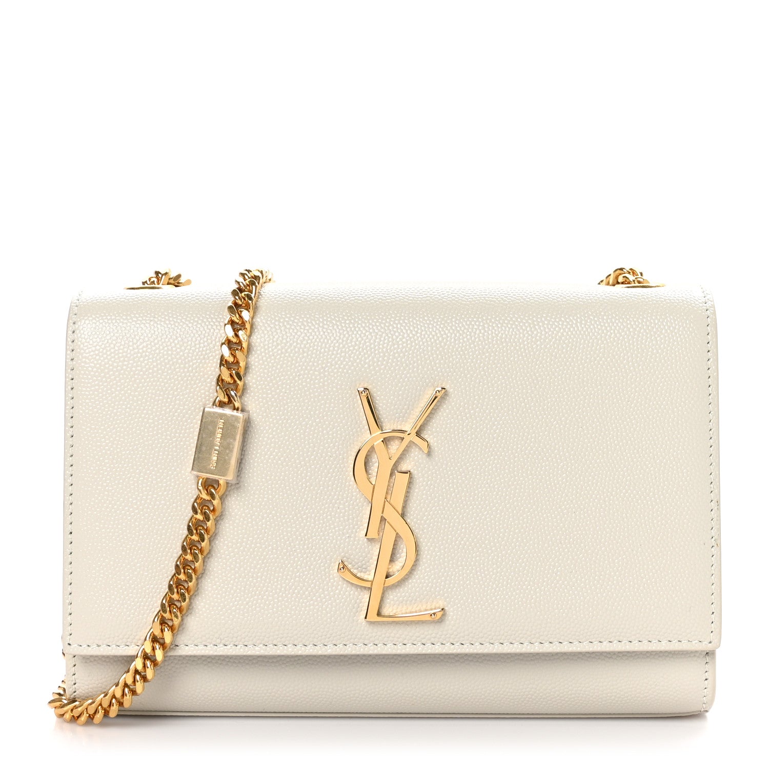 Saint Laurent Grain De Poudre Small Monogram Kate Satchel Crema Soft 1 of 12