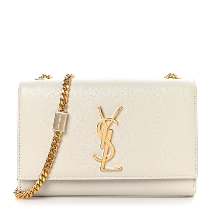 Saint Laurent Grain De Poudre Small Monogram Kate Satchel Crema Soft 1 of 12
