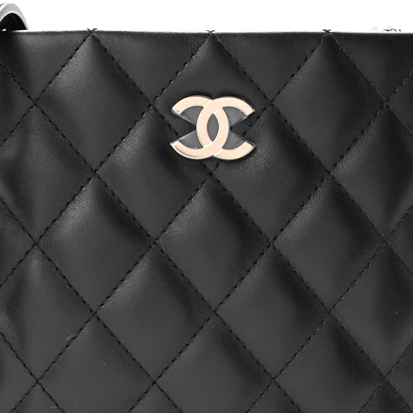 Lambskin Quilted Uniform Crossbody Bag Black