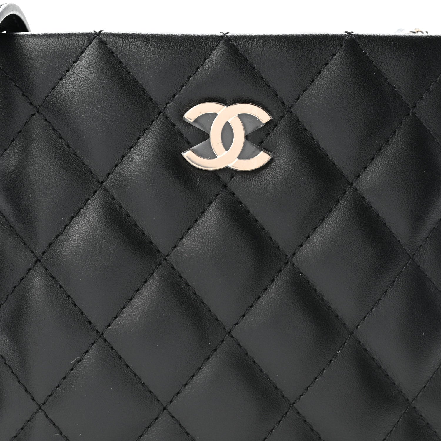 Chanel Lambskin Quilted Uniform Crossbody Bag Black 8 of 10