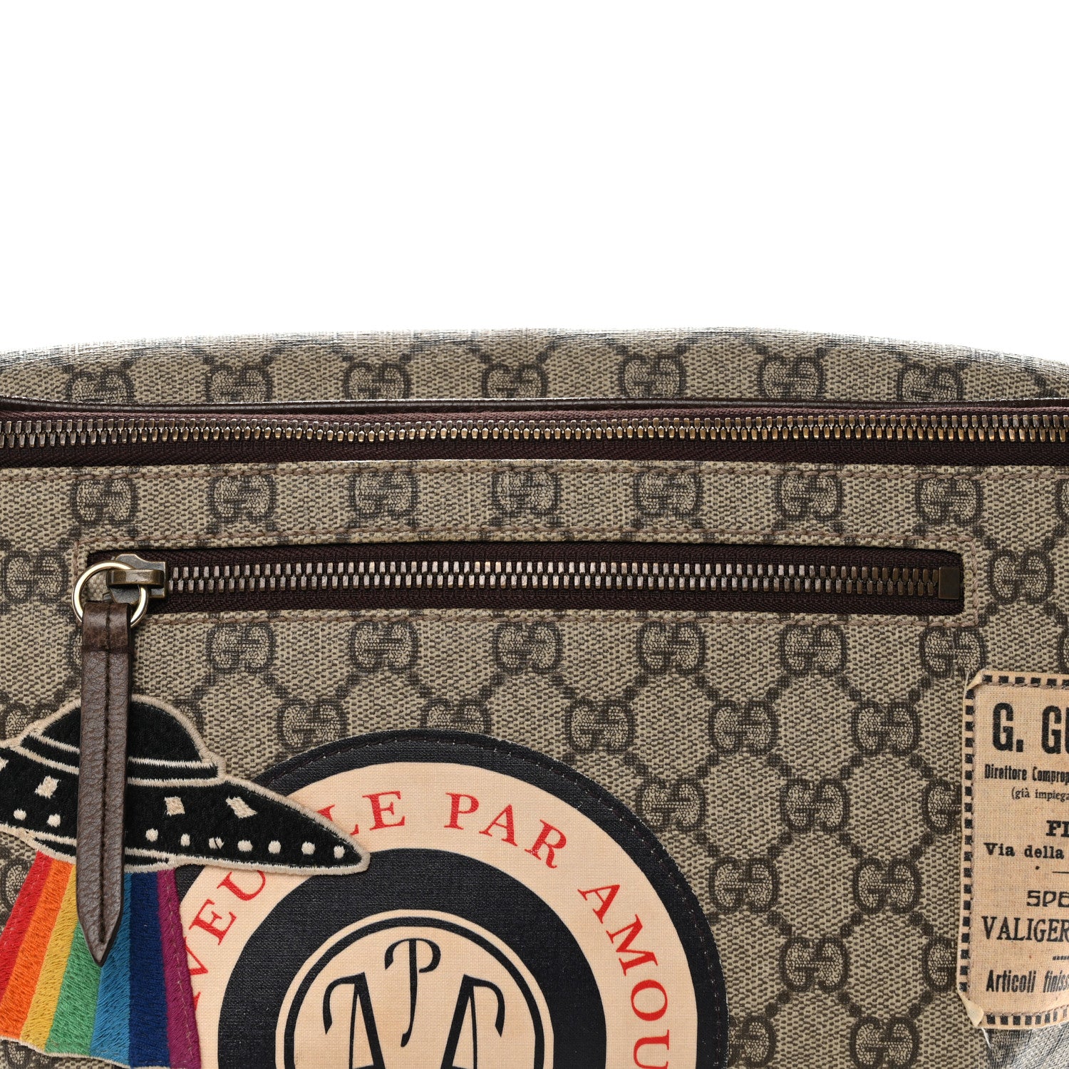 Gucci GG Supreme Monogram Courrier Belt Bag Beige New Acero 7 of 14