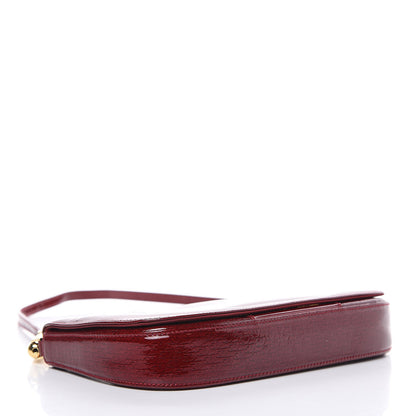 Christian Dior Patent Trotter Maris Pearl Shoulder Bag Dark Red 4 of 11