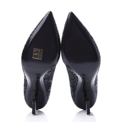 Saint Laurent Glitter Opyum 100 Pumps 36 Black 5 of 10