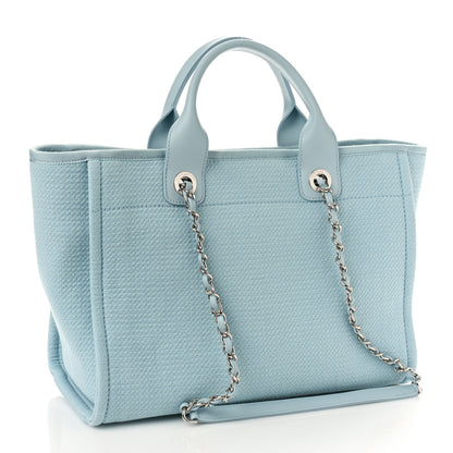 Chanel Mixed Fibers Small Deauville Tote Light Blue 4 of 10