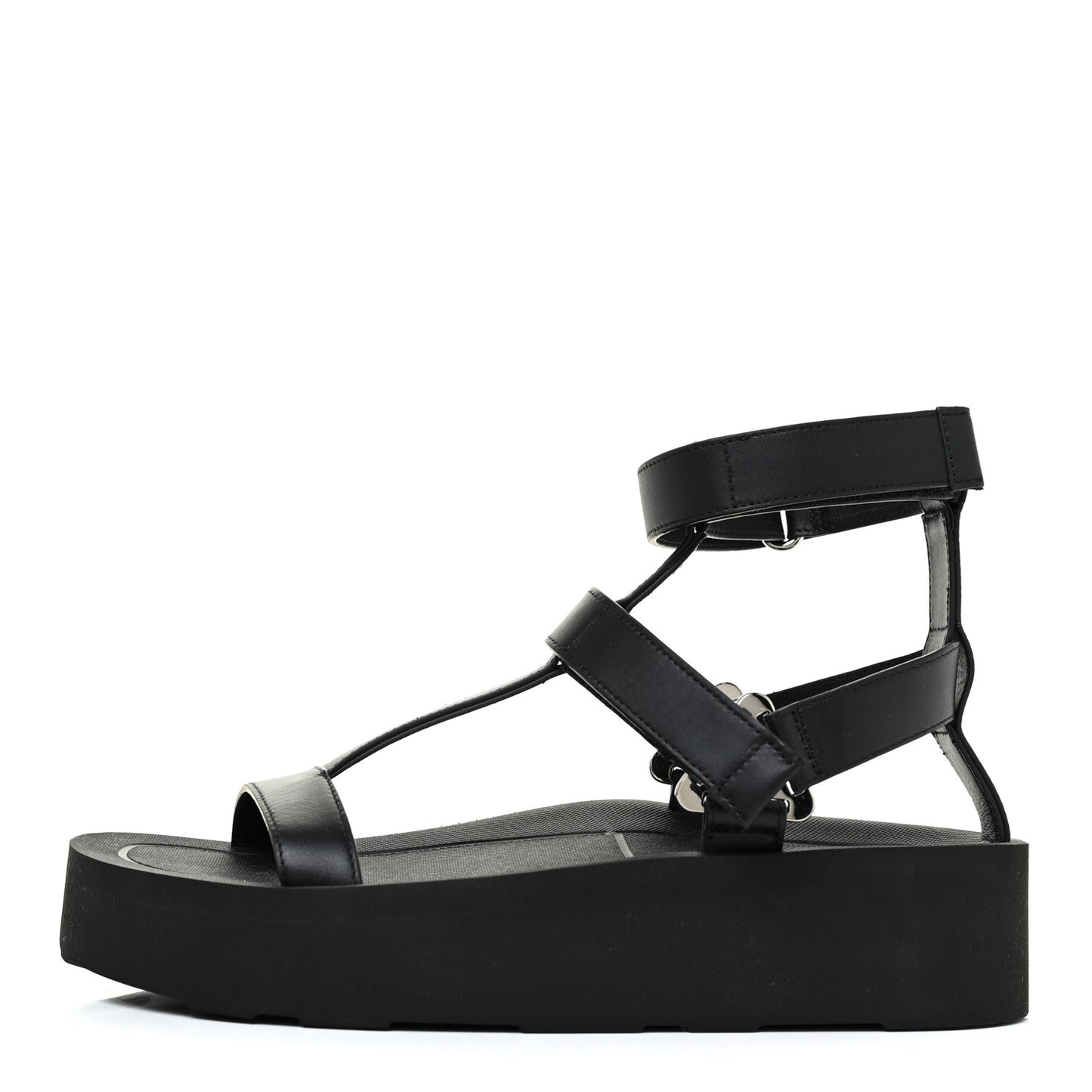 Calfskin Womens Enid Sandals 37 Black