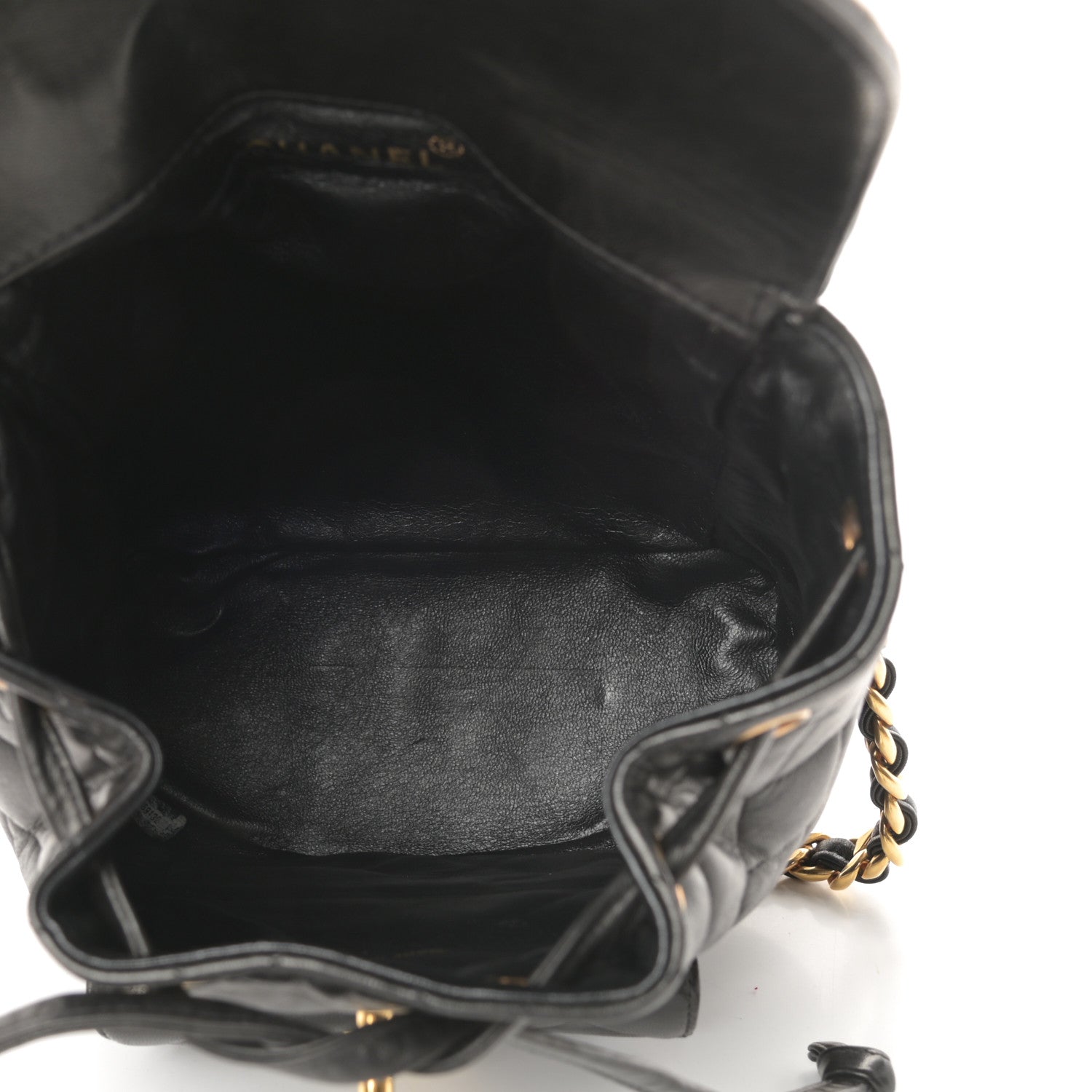 Chanel Lambskin Quilted Backpack Black 5 of 18