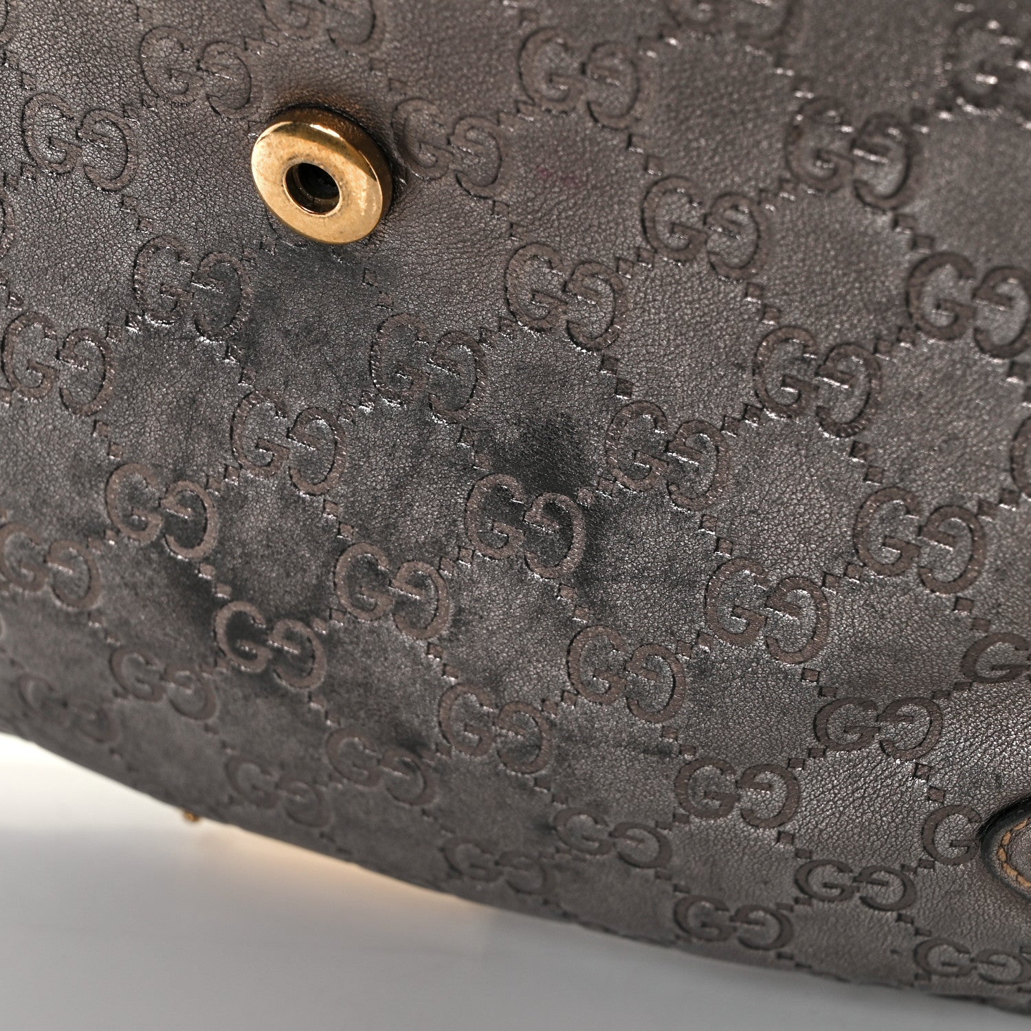 Gucci Guccissima Britt Tassel Shoulder Bag Gunmetal 11 of 12