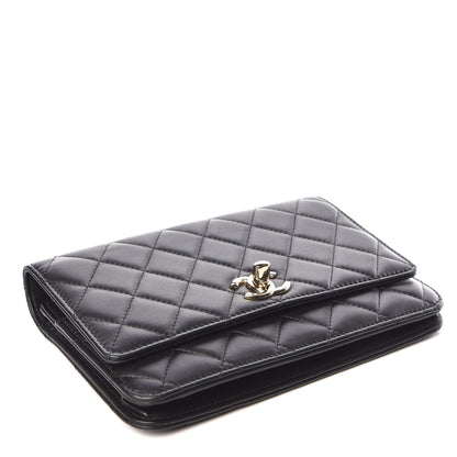 Chanel Lambskin Quilted Trendy CC Wallet On Chain WOC Black 4 of 11