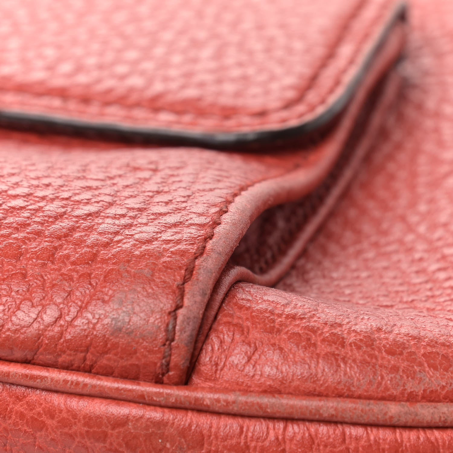 Gucci Calfskin Bamboo Top Handle Bag Coral 13 of 17
